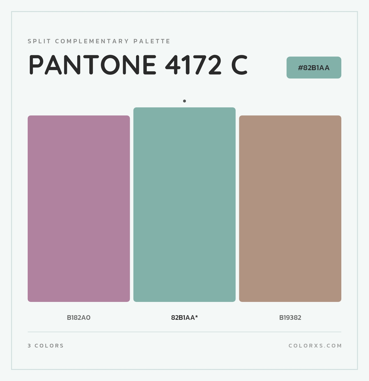 PANTONE 4172 C - Split-Complementary Color Palette