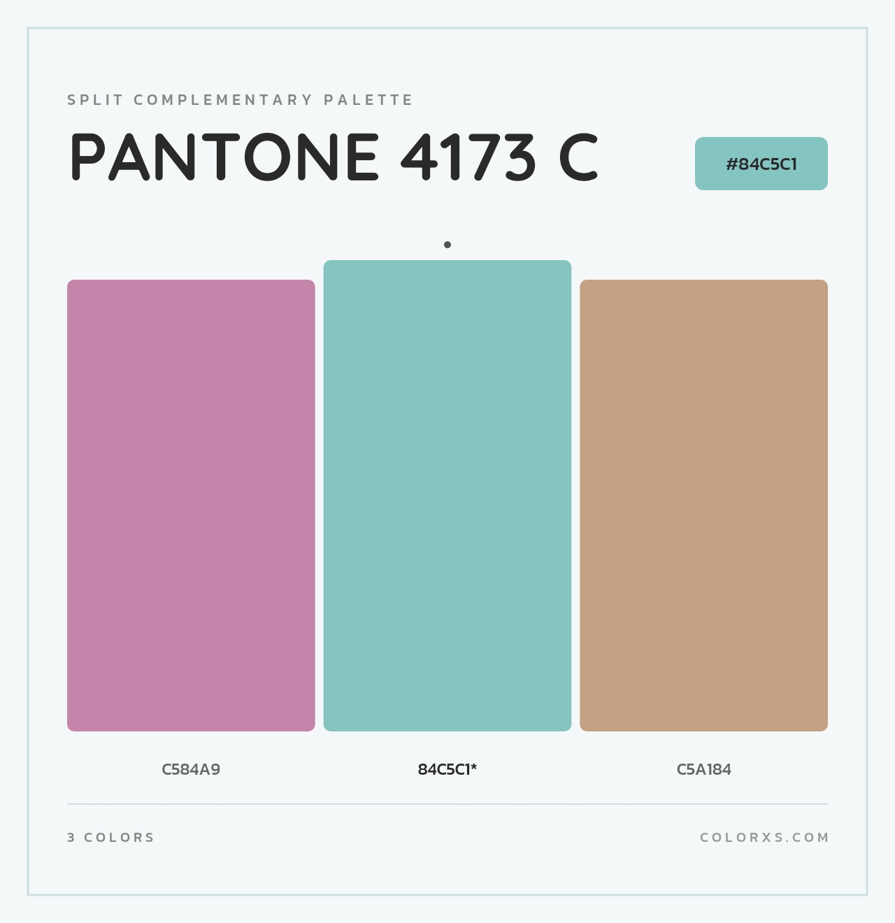 PANTONE 4173 C - Split-Complementary Color Palette