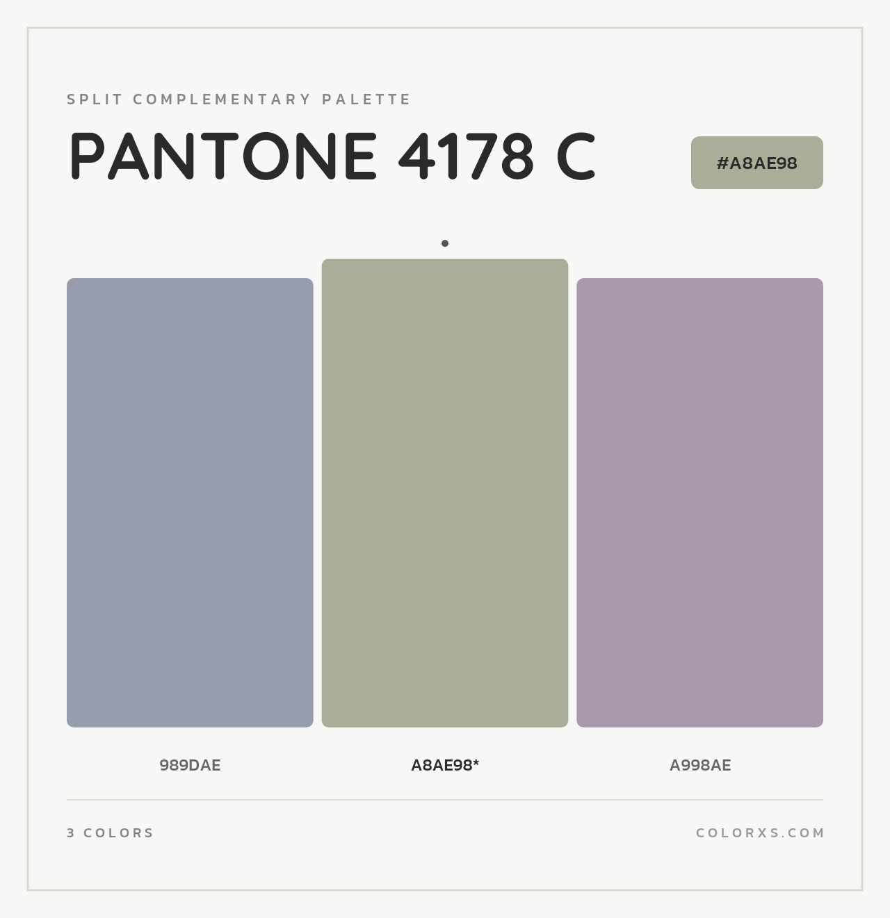 PANTONE 4178 C - Split-Complementary Color Palette