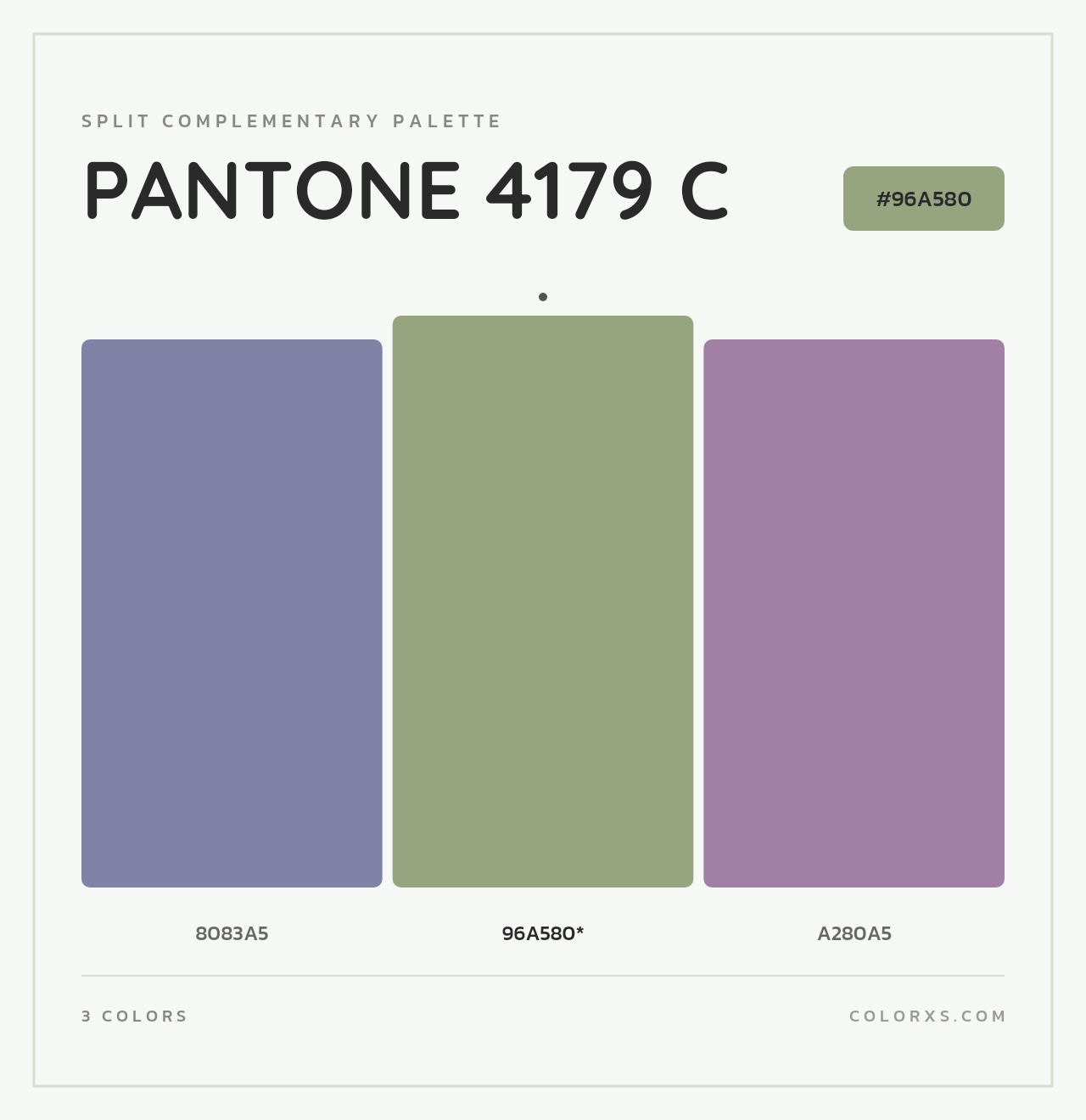 PANTONE 4179 C - Split-Complementary Color Palette