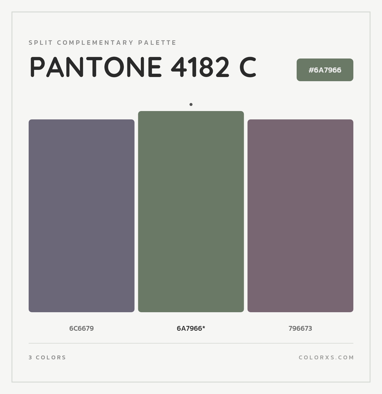 PANTONE 4182 C - Split-Complementary Color Palette