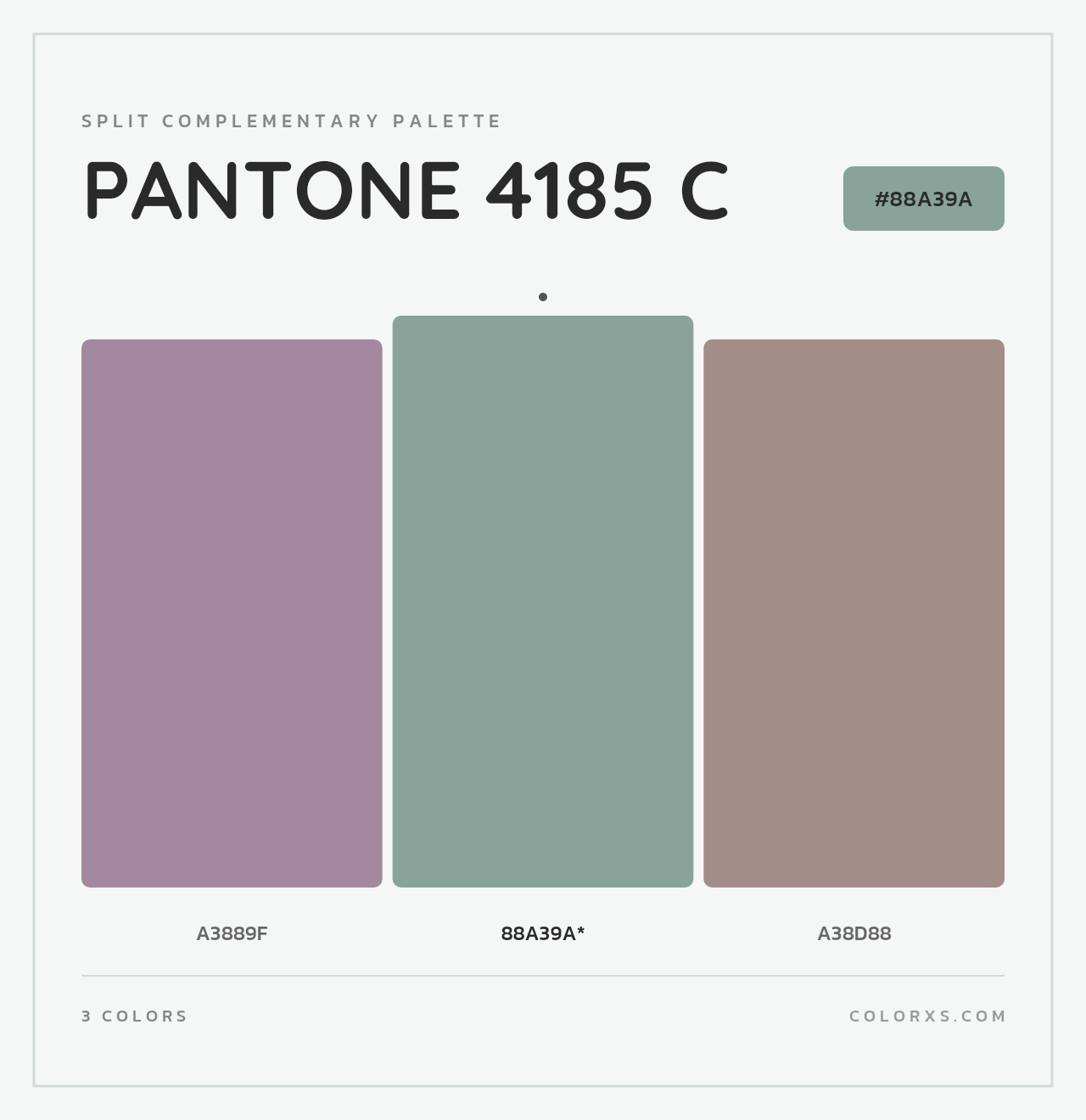 PANTONE 4185 C - Split-Complementary Color Palette