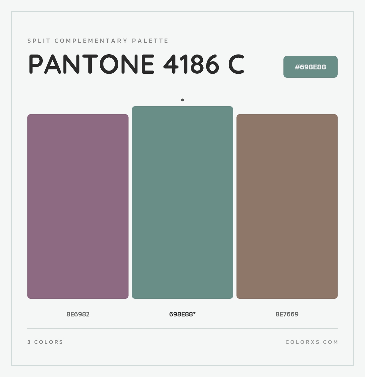 PANTONE 4186 C - Split-Complementary Color Palette
