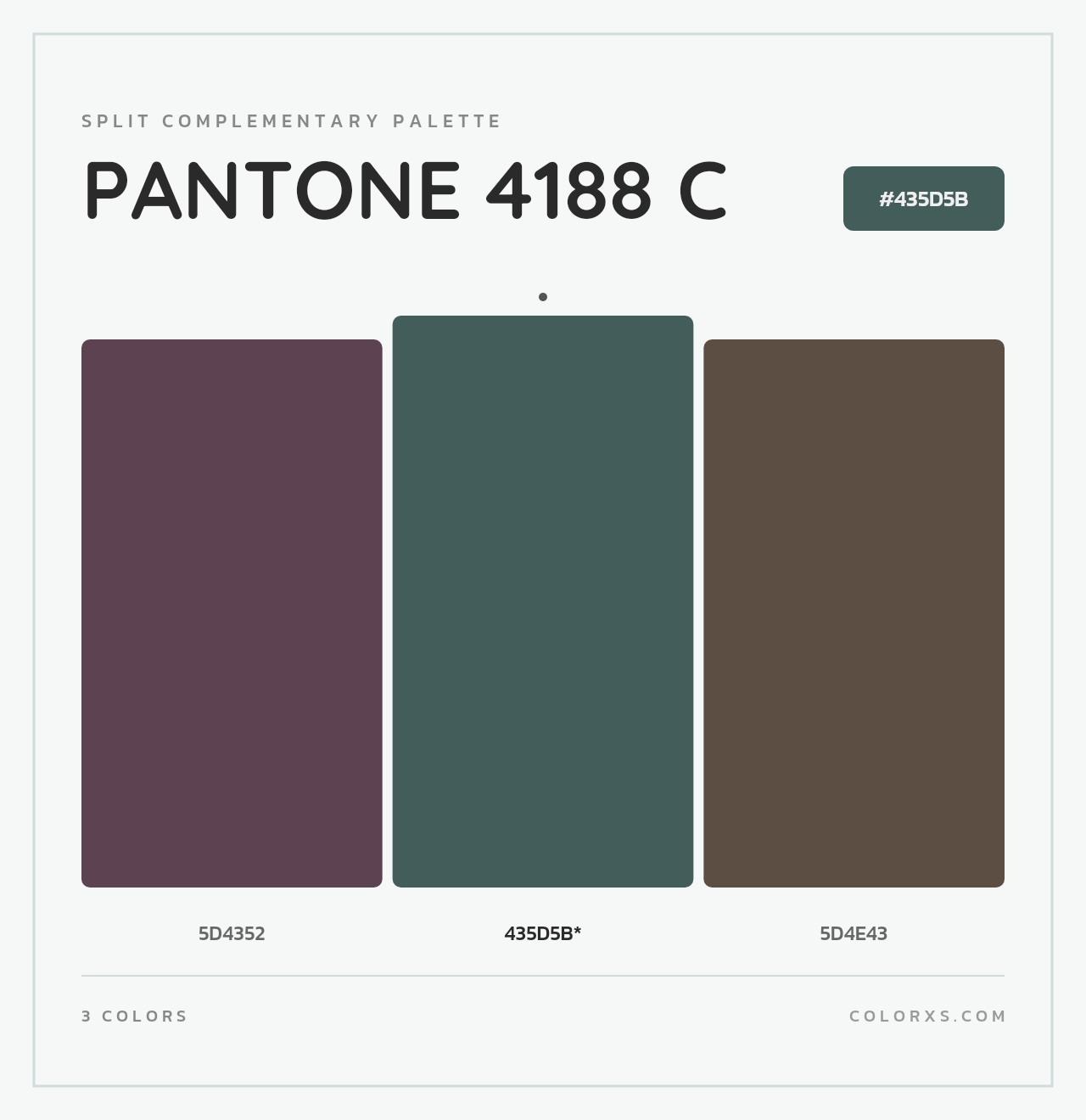 PANTONE 4188 C - Split-Complementary Color Palette