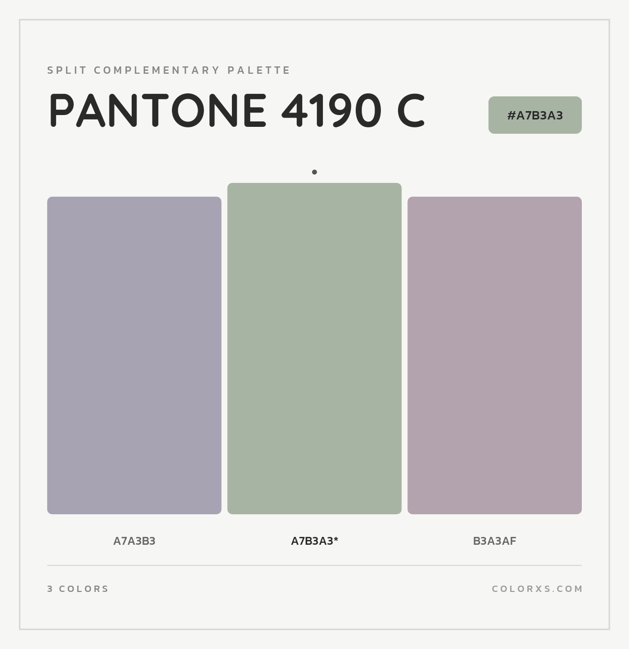 PANTONE 4190 C - Split-Complementary Color Palette