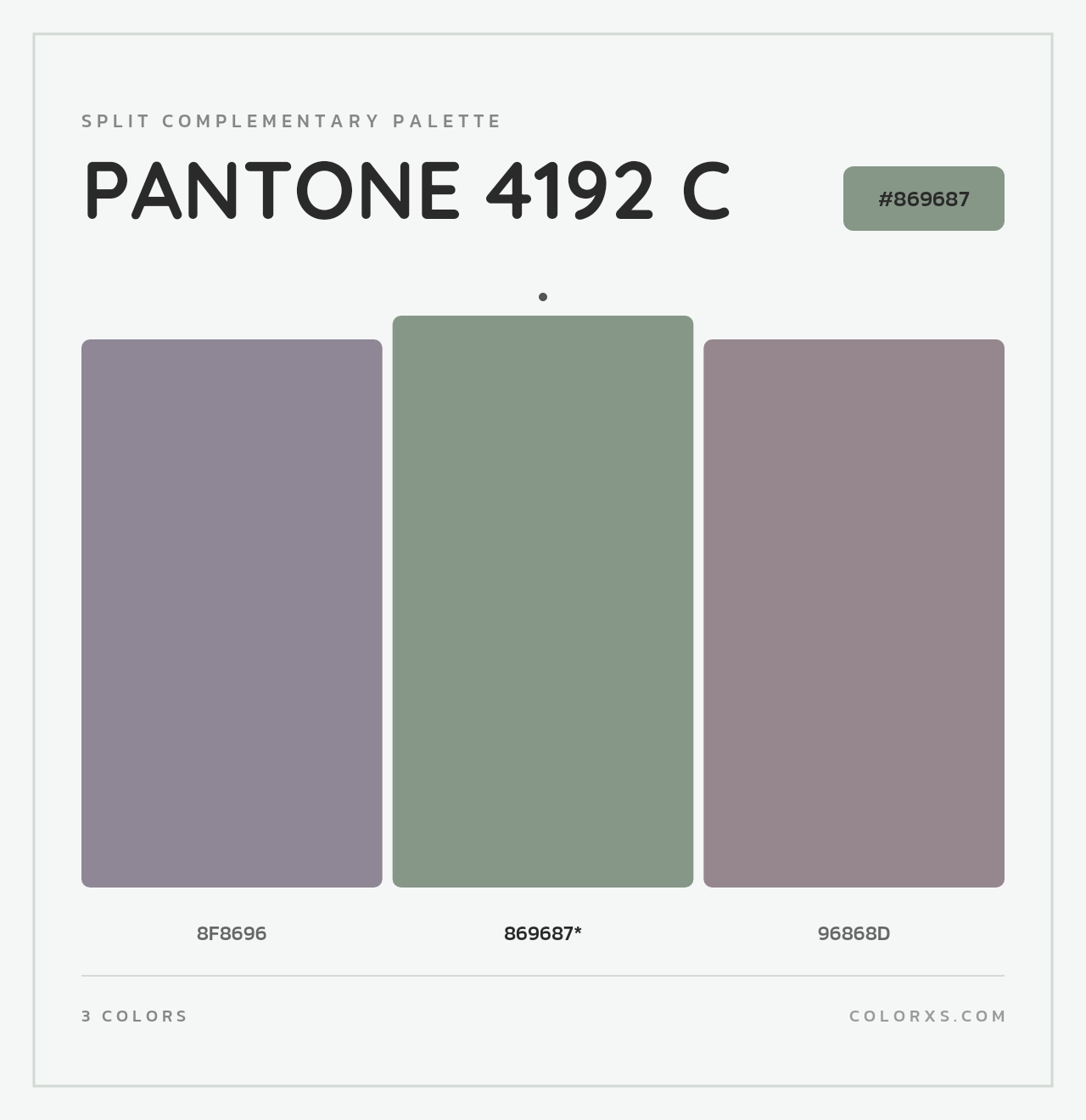 PANTONE 4192 C - Split-Complementary Color Palette