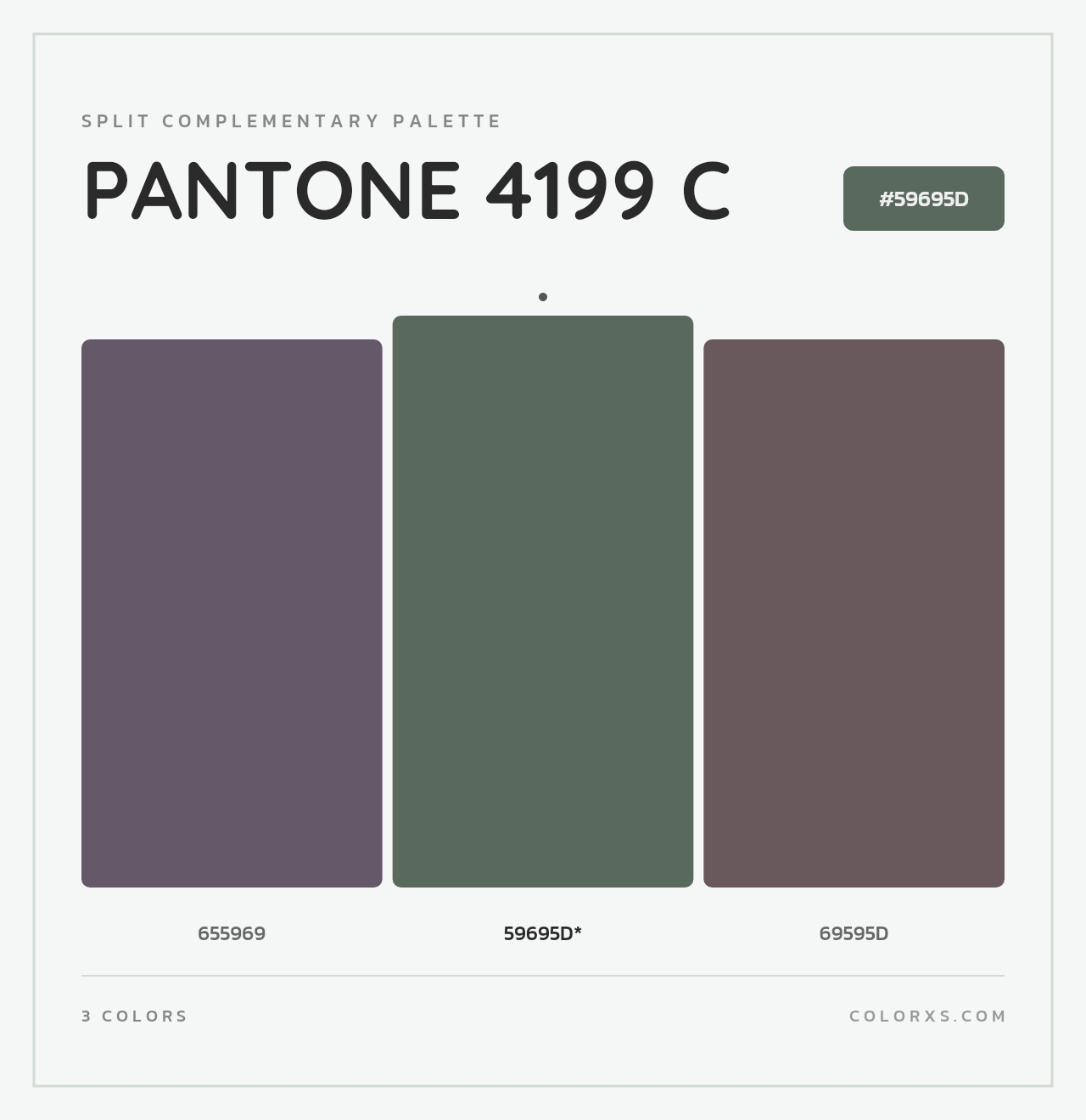 PANTONE 4199 C - Split-Complementary Color Palette