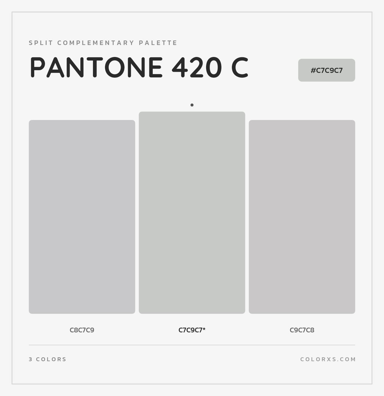 PANTONE 420 C - Split-Complementary Color Palette