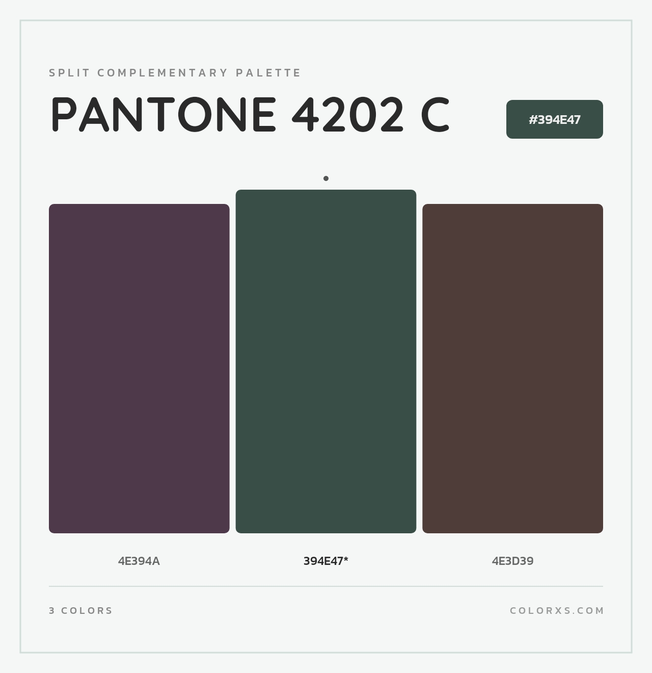 PANTONE 4202 C - Split-Complementary Color Palette