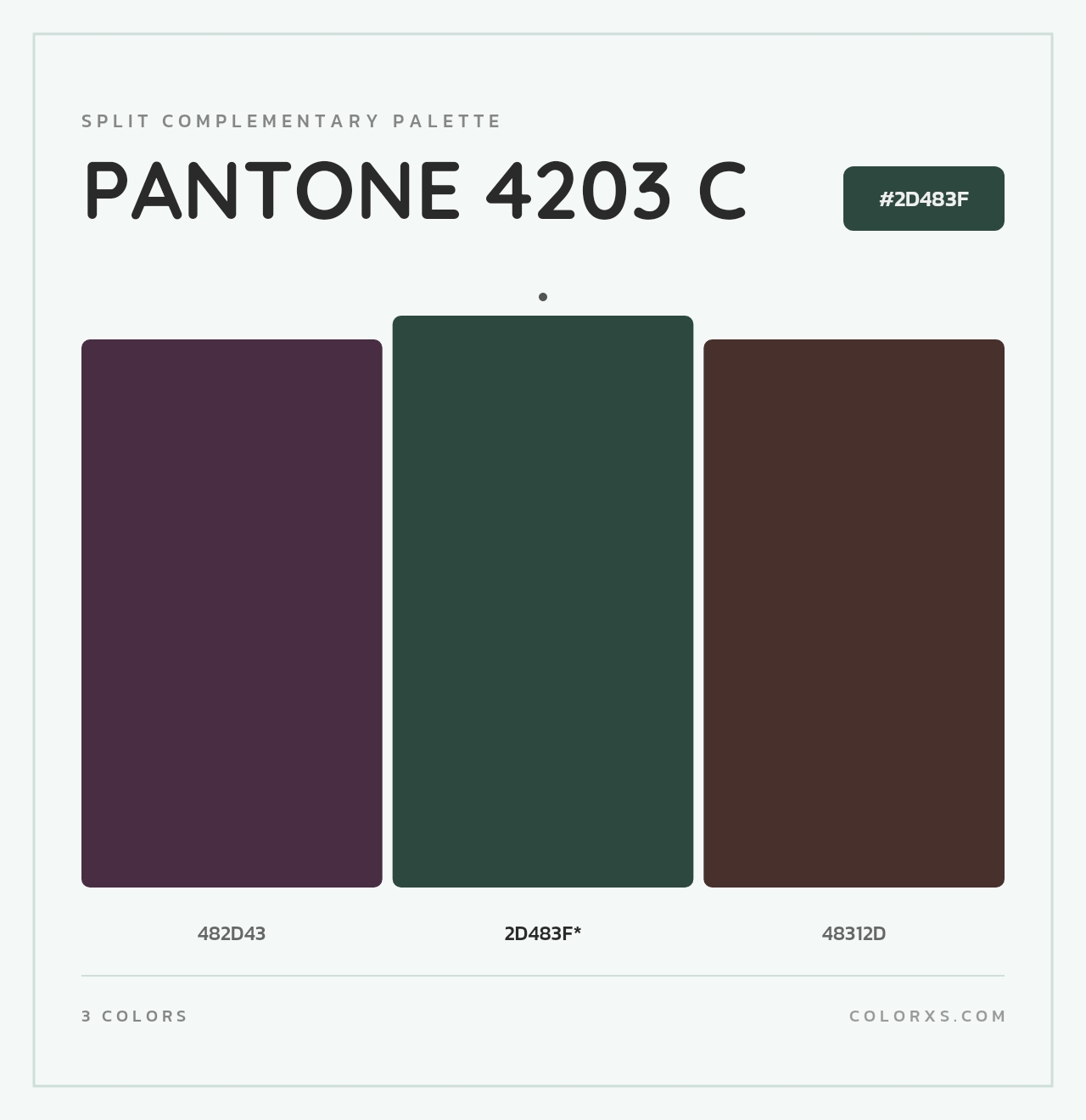 PANTONE 4203 C - Split-Complementary Color Palette