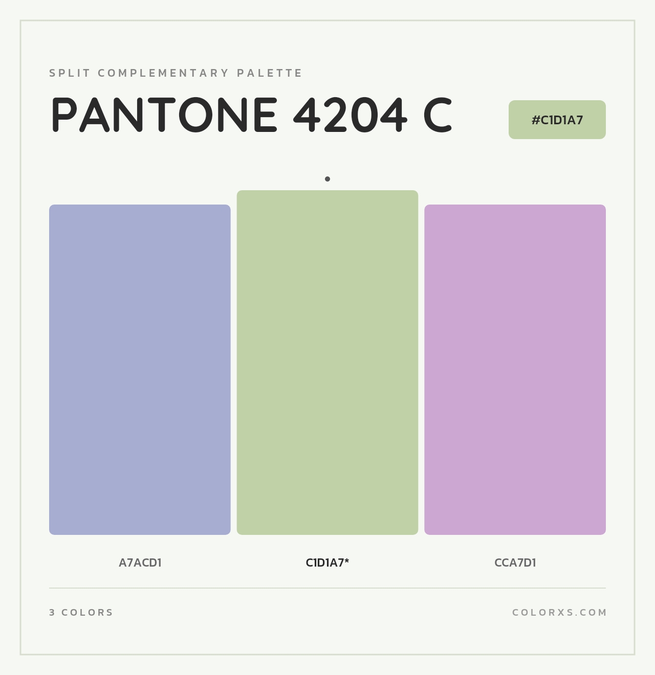 PANTONE 4204 C - Split-Complementary Color Palette