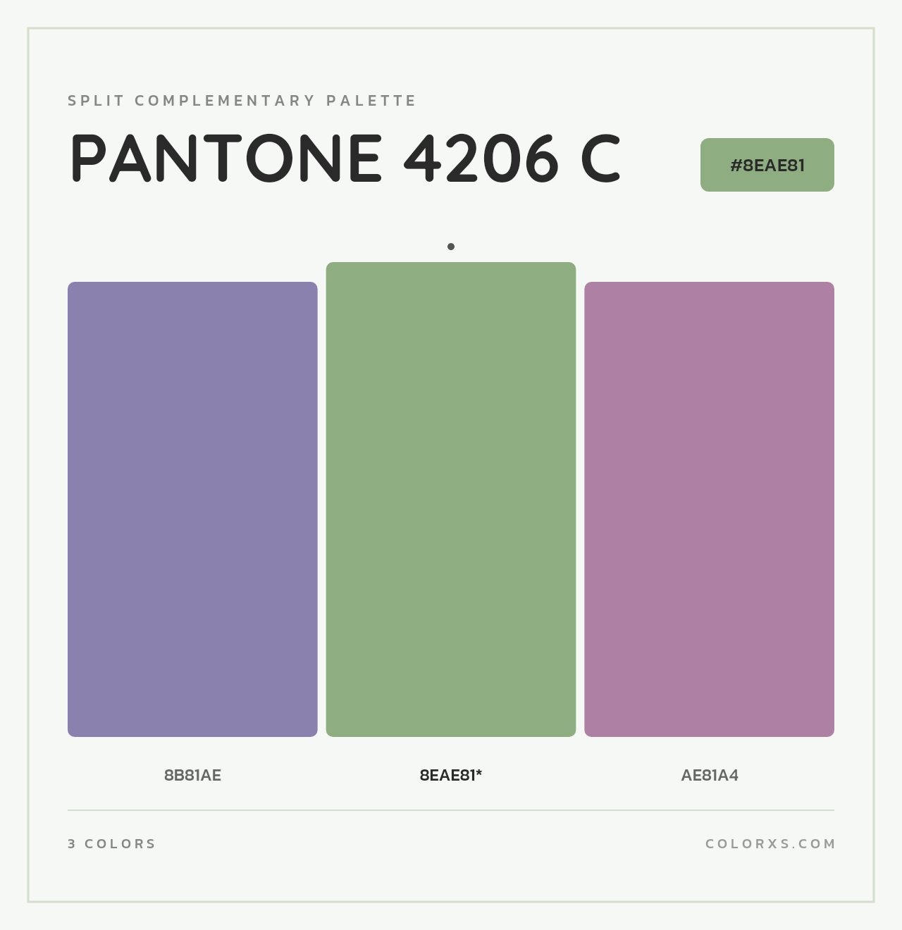 PANTONE 4206 C - Split-Complementary Color Palette