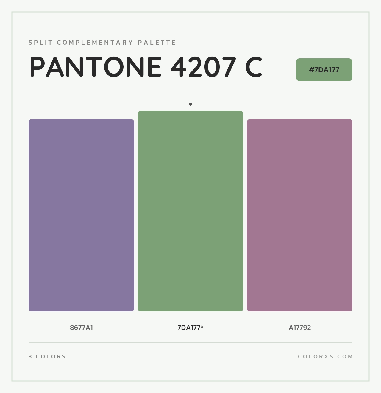 PANTONE 4207 C - Split-Complementary Color Palette