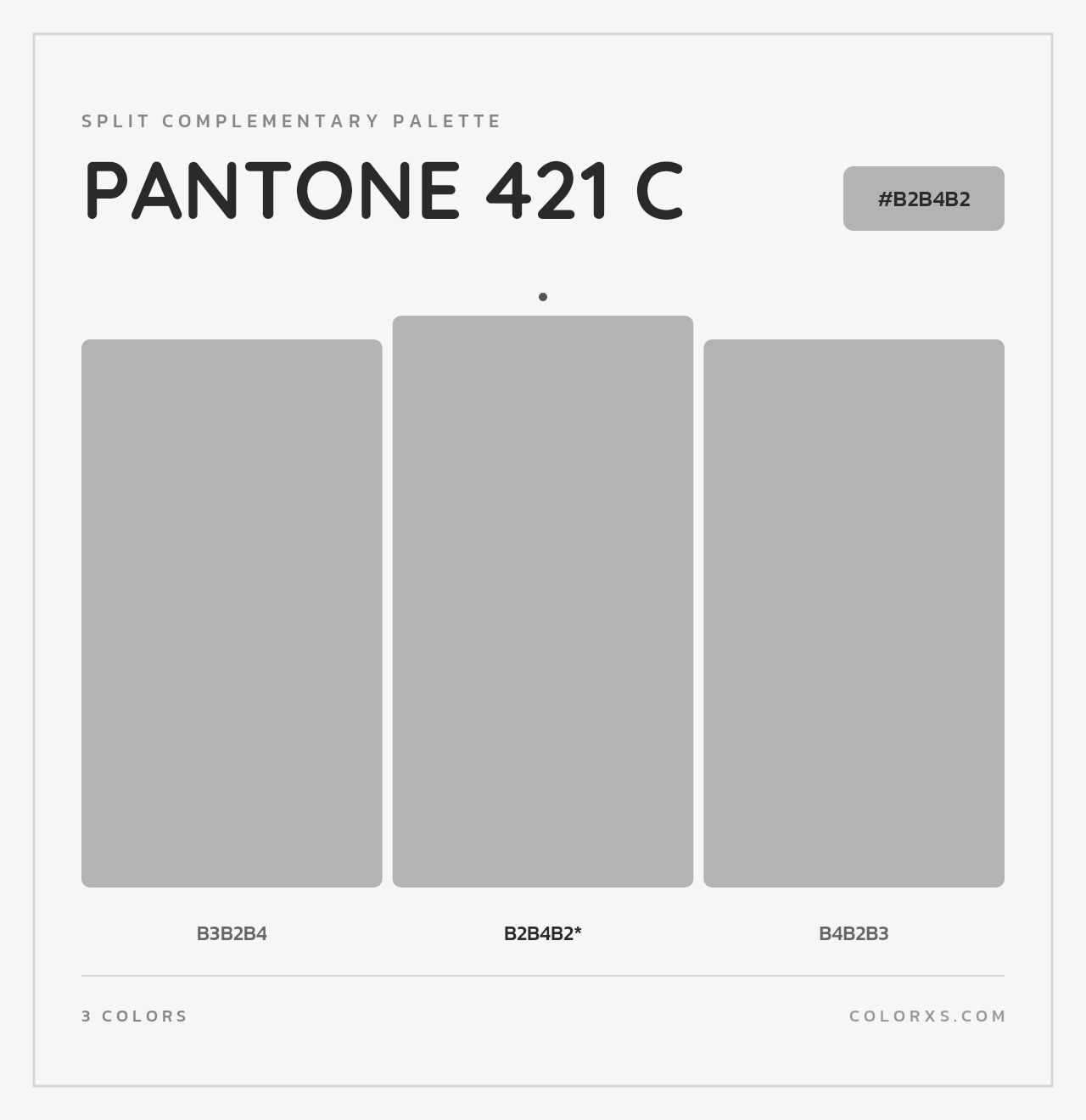 PANTONE 421 C - Split-Complementary Color Palette