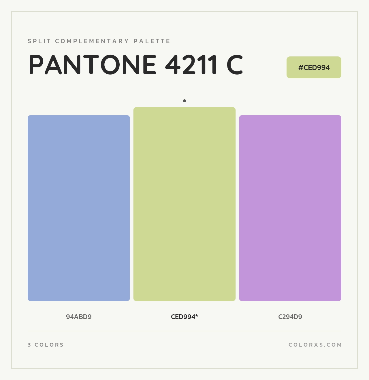 PANTONE 4211 C - Split-Complementary Color Palette