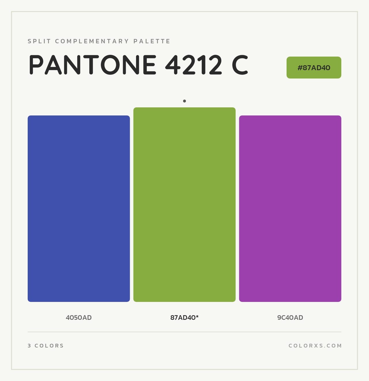 PANTONE 4212 C - Split-Complementary Color Palette