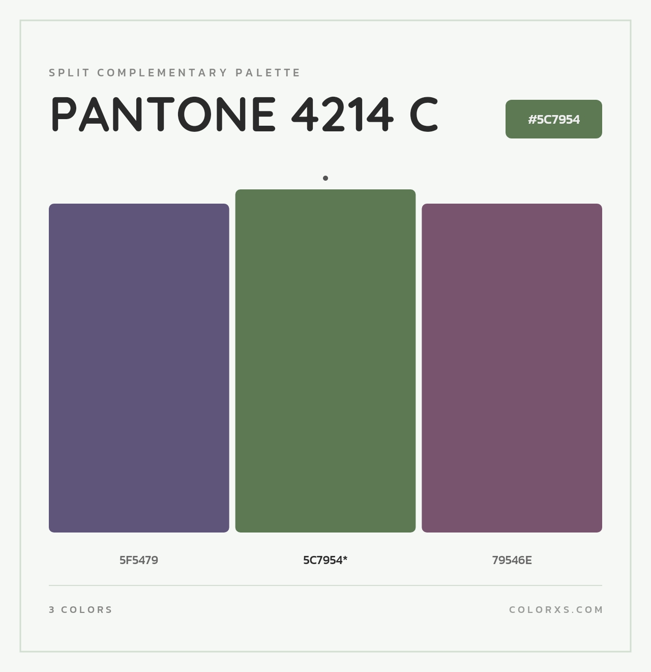 PANTONE 4214 C - Split-Complementary Color Palette