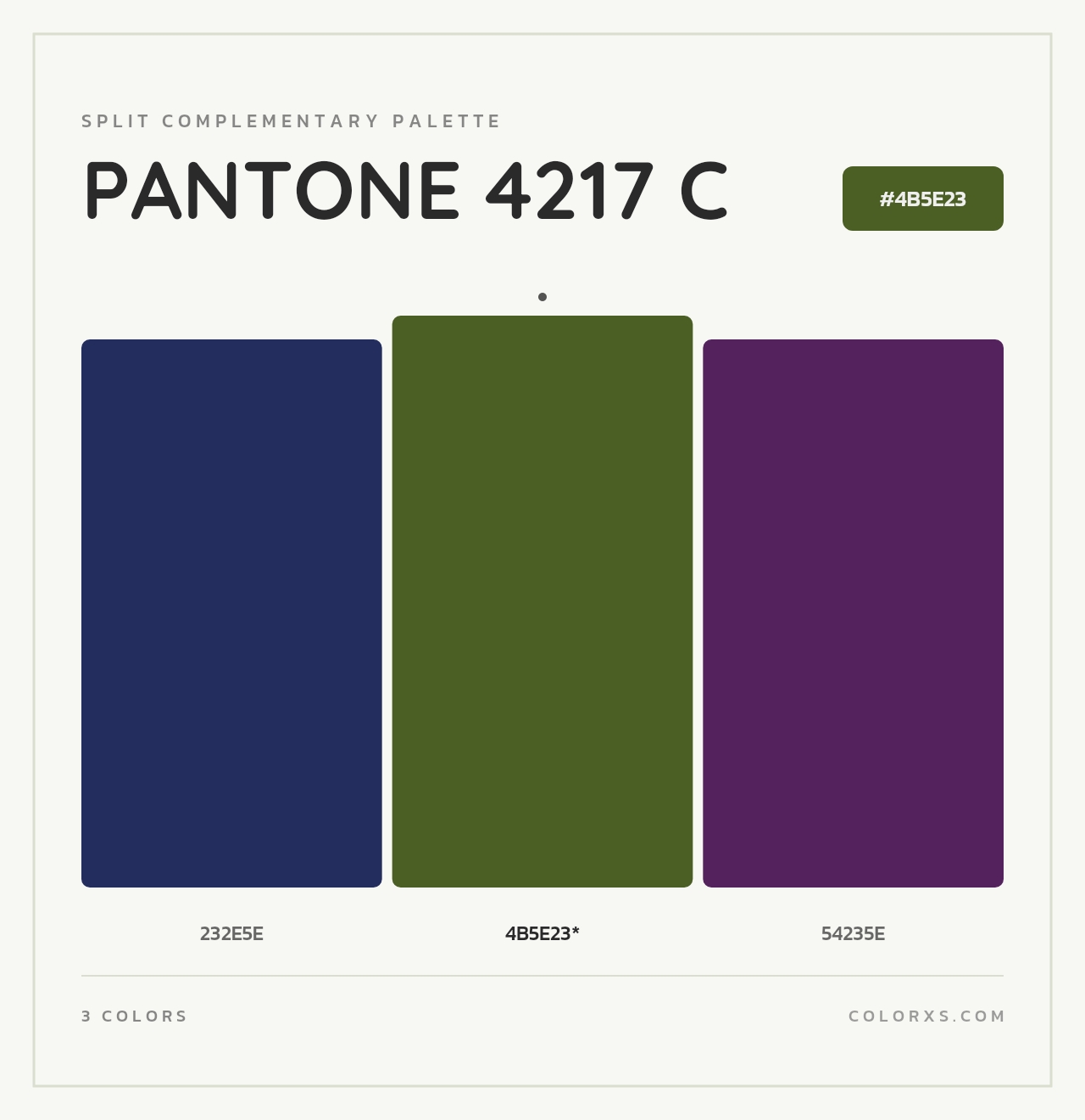 PANTONE 4217 C - Split-Complementary Color Palette