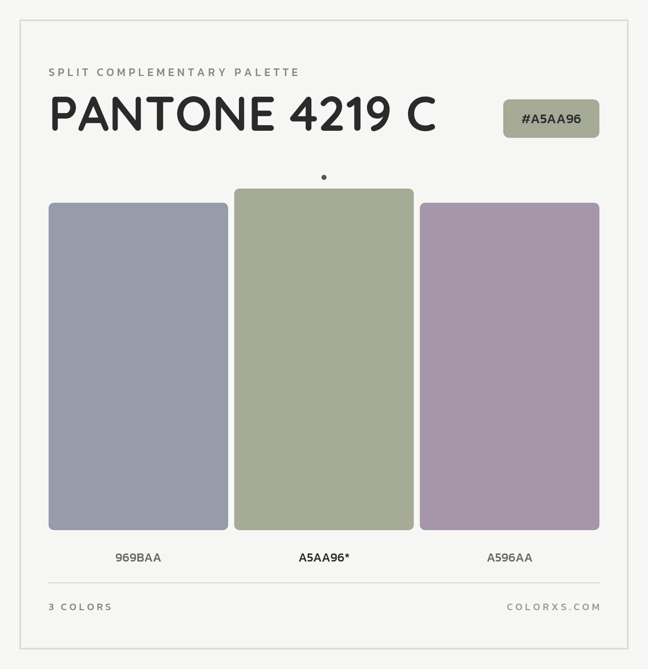 PANTONE 4219 C - Split-Complementary Color Palette