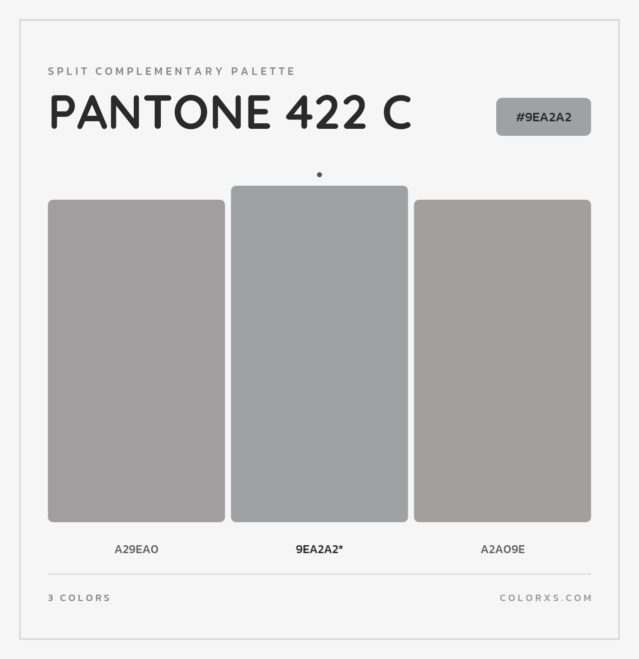 PANTONE 422 C - Split-Complementary Color Palette