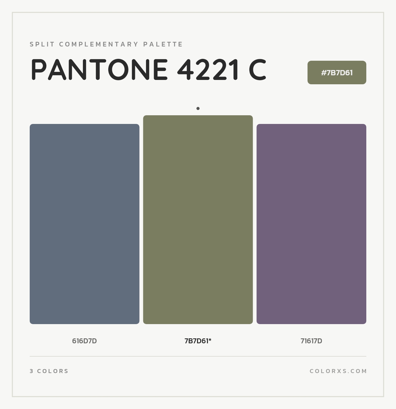 PANTONE 4221 C - Split-Complementary Color Palette
