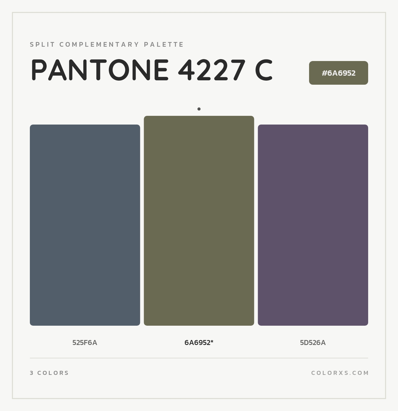 PANTONE 4227 C - Split-Complementary Color Palette