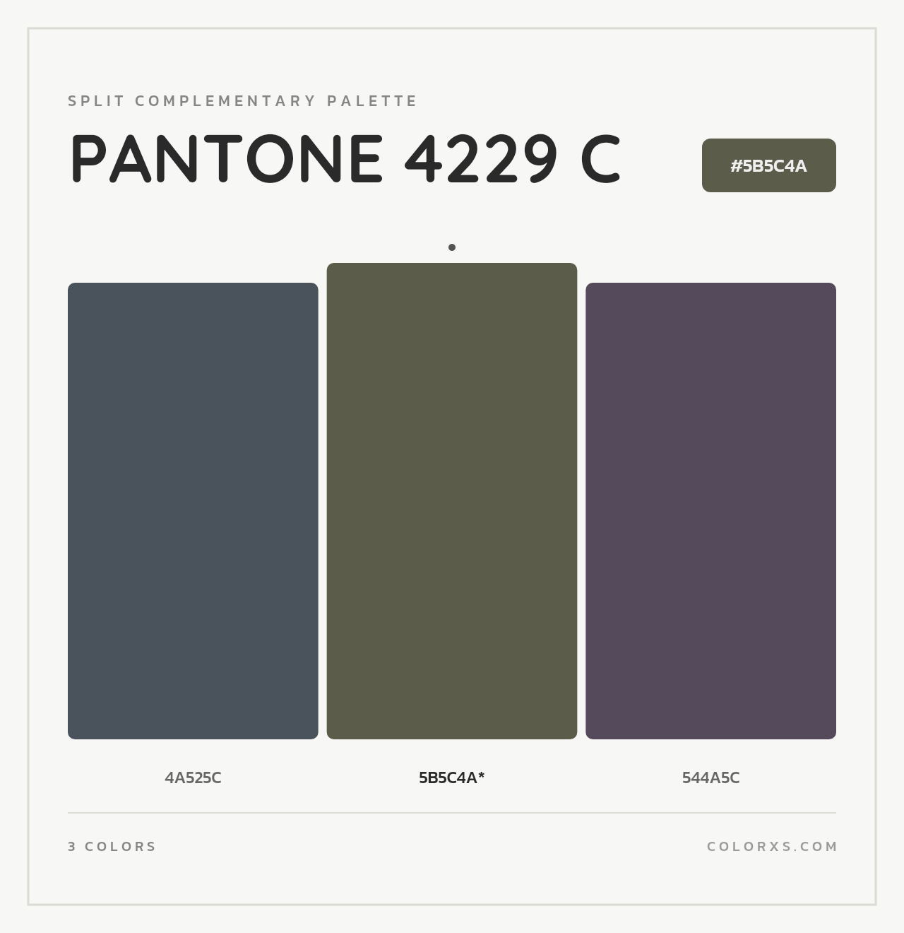 PANTONE 4229 C - Split-Complementary Color Palette