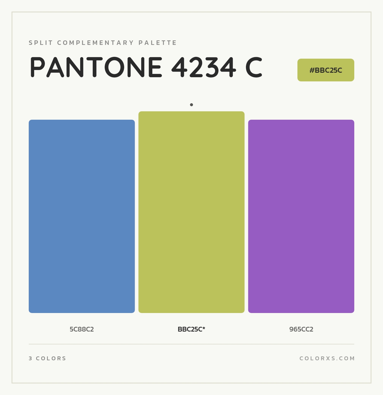 PANTONE 4234 C - Split-Complementary Color Palette