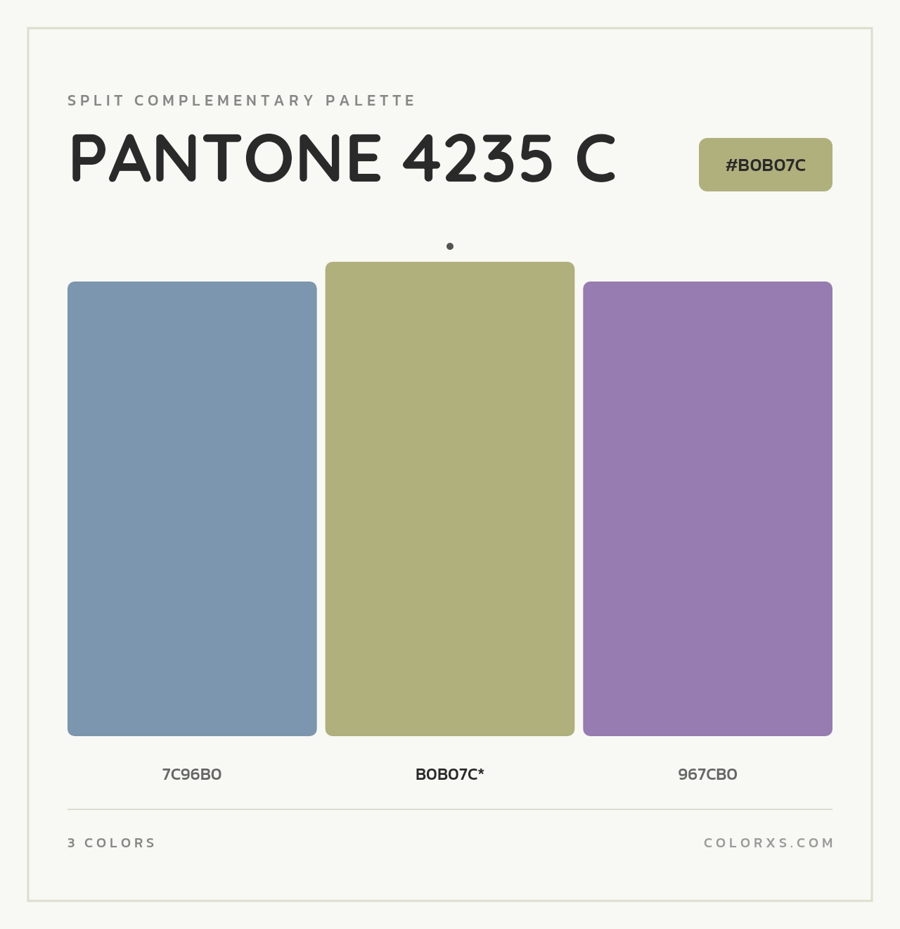 PANTONE 4235 C - Split-Complementary Color Palette
