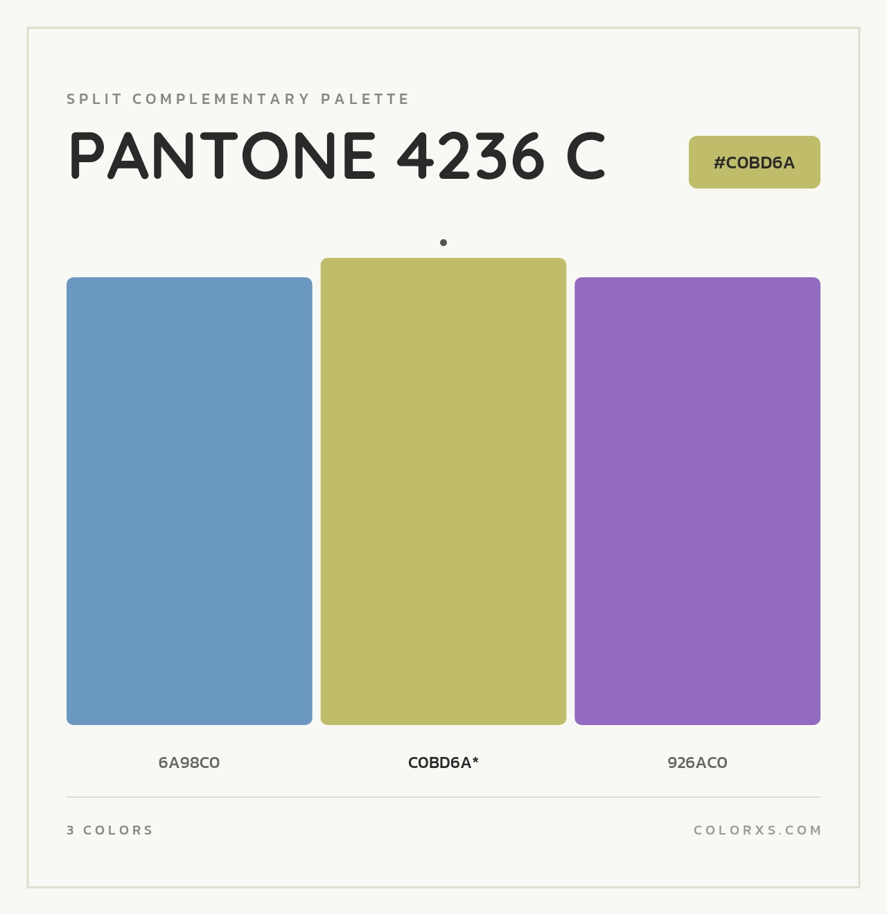 PANTONE 4236 C - Split-Complementary Color Palette