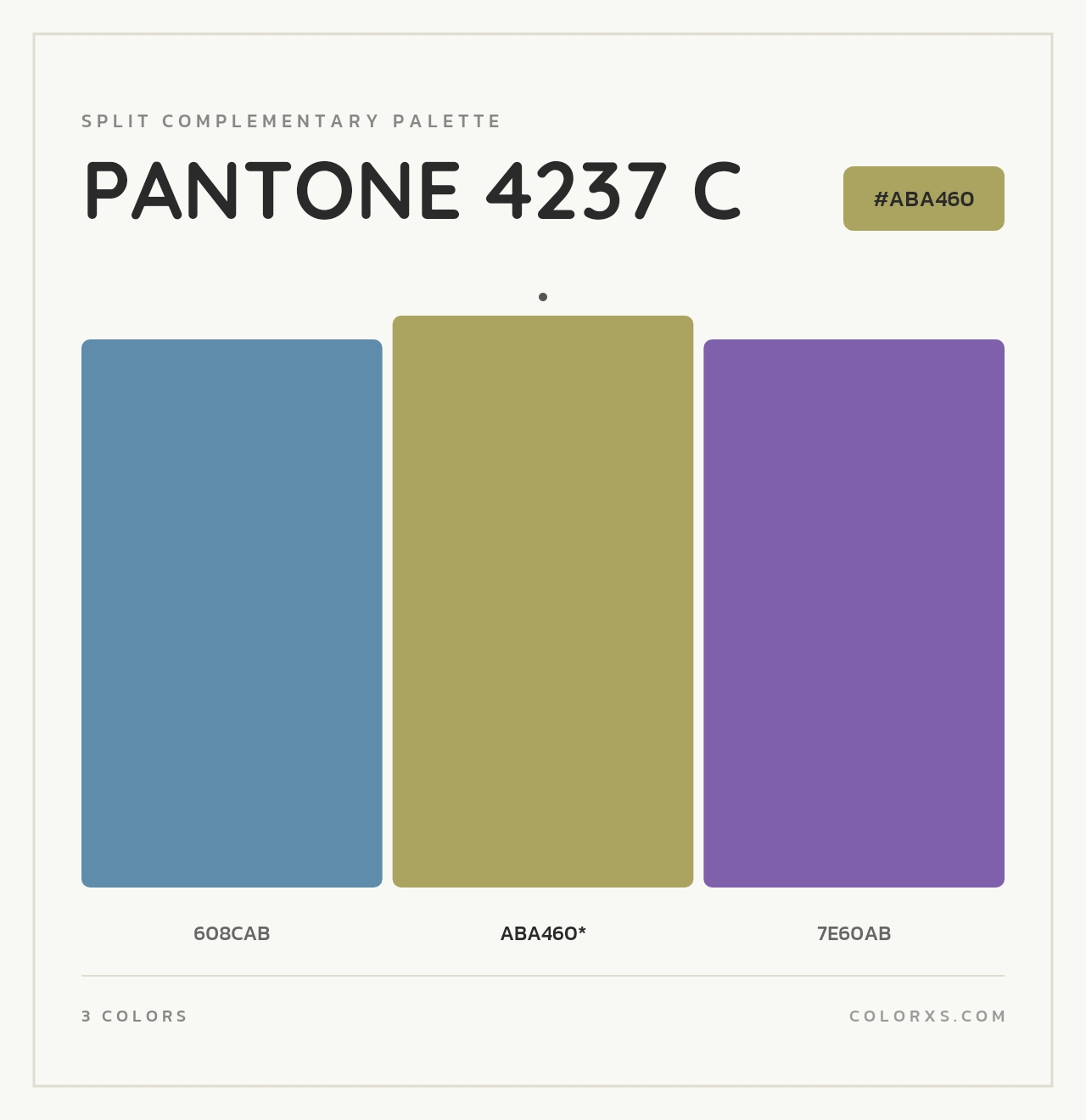 PANTONE 4237 C - Split-Complementary Color Palette