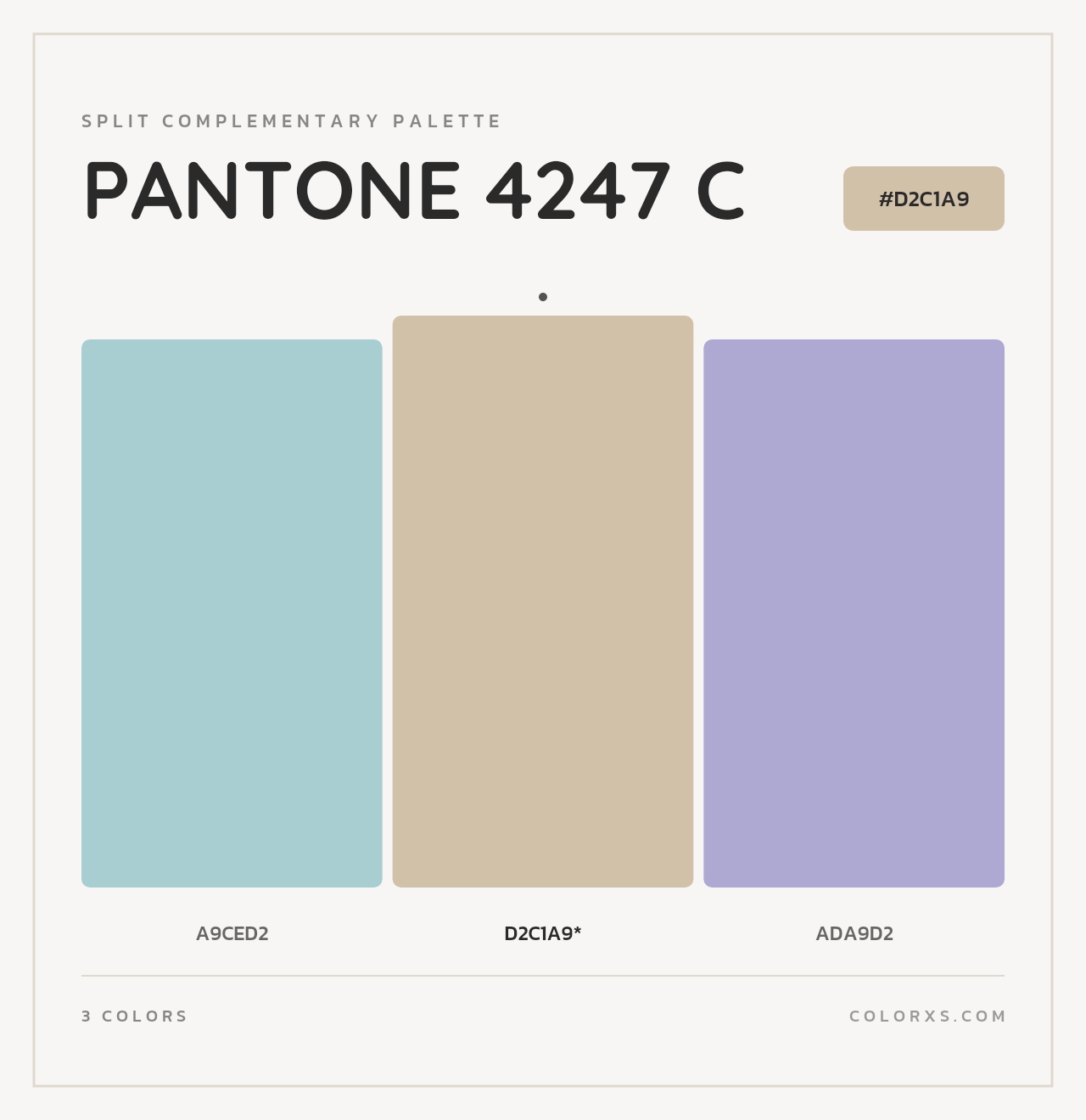 PANTONE 4247 C - Split-Complementary Color Palette