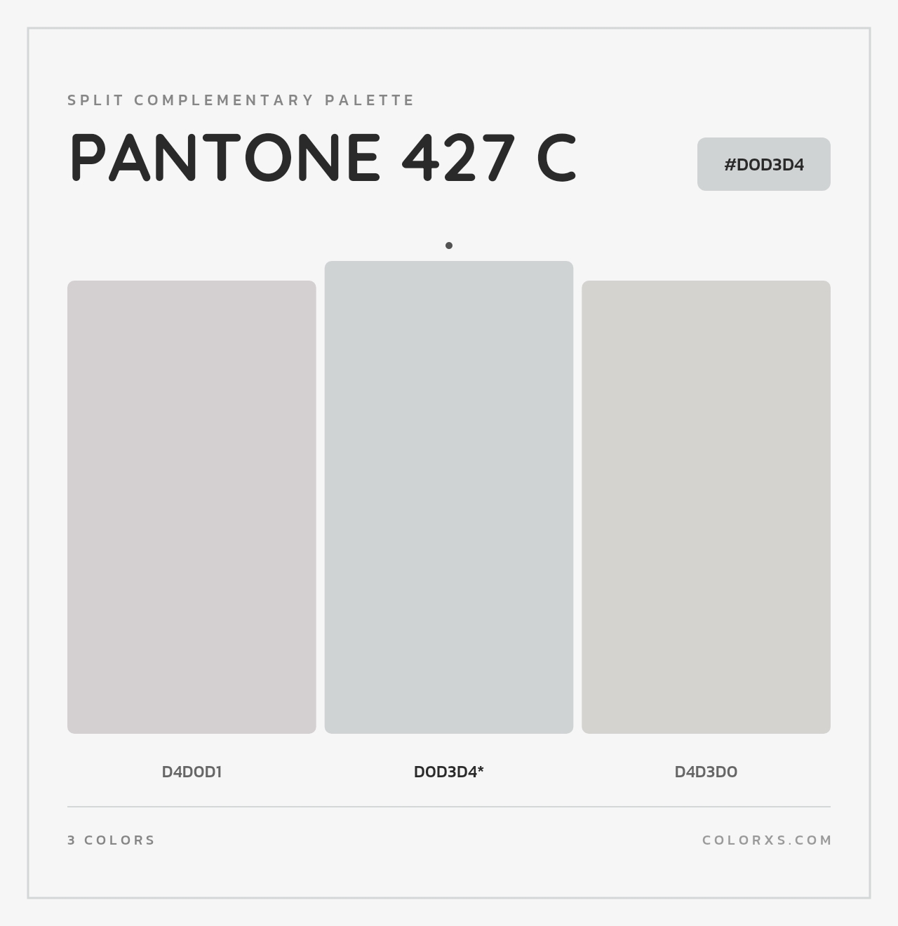 PANTONE 427 C - Split-Complementary Color Palette