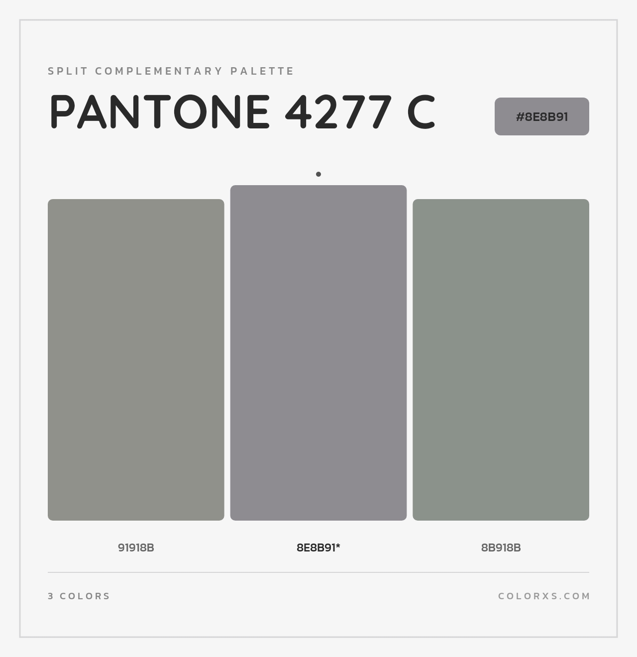 PANTONE 4277 C - Split-Complementary Color Palette