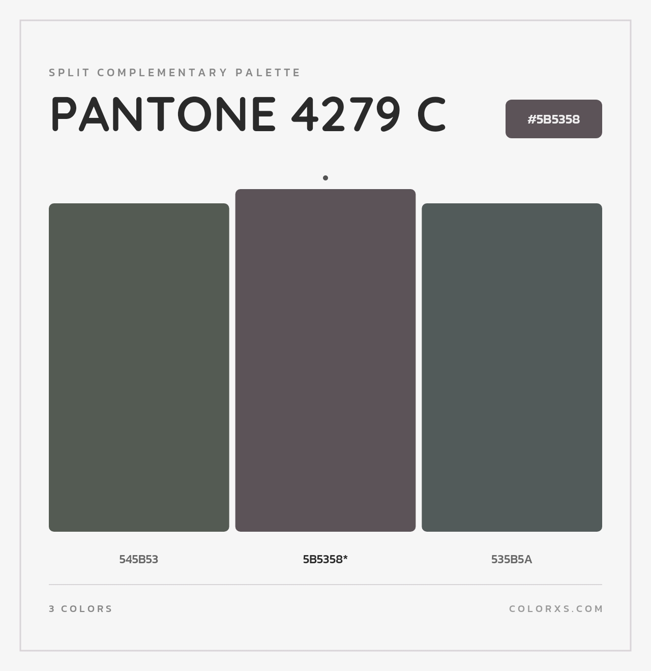 PANTONE 4279 C - Split-Complementary Color Palette