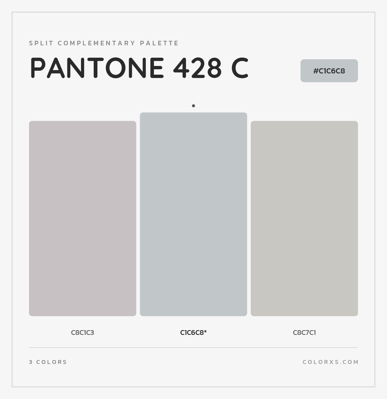 PANTONE 428 C - Split-Complementary Color Palette