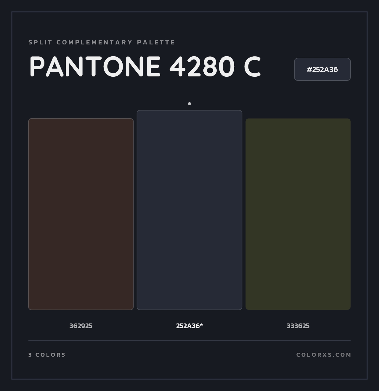 PANTONE 4280 C - Split-Complementary Color Palette