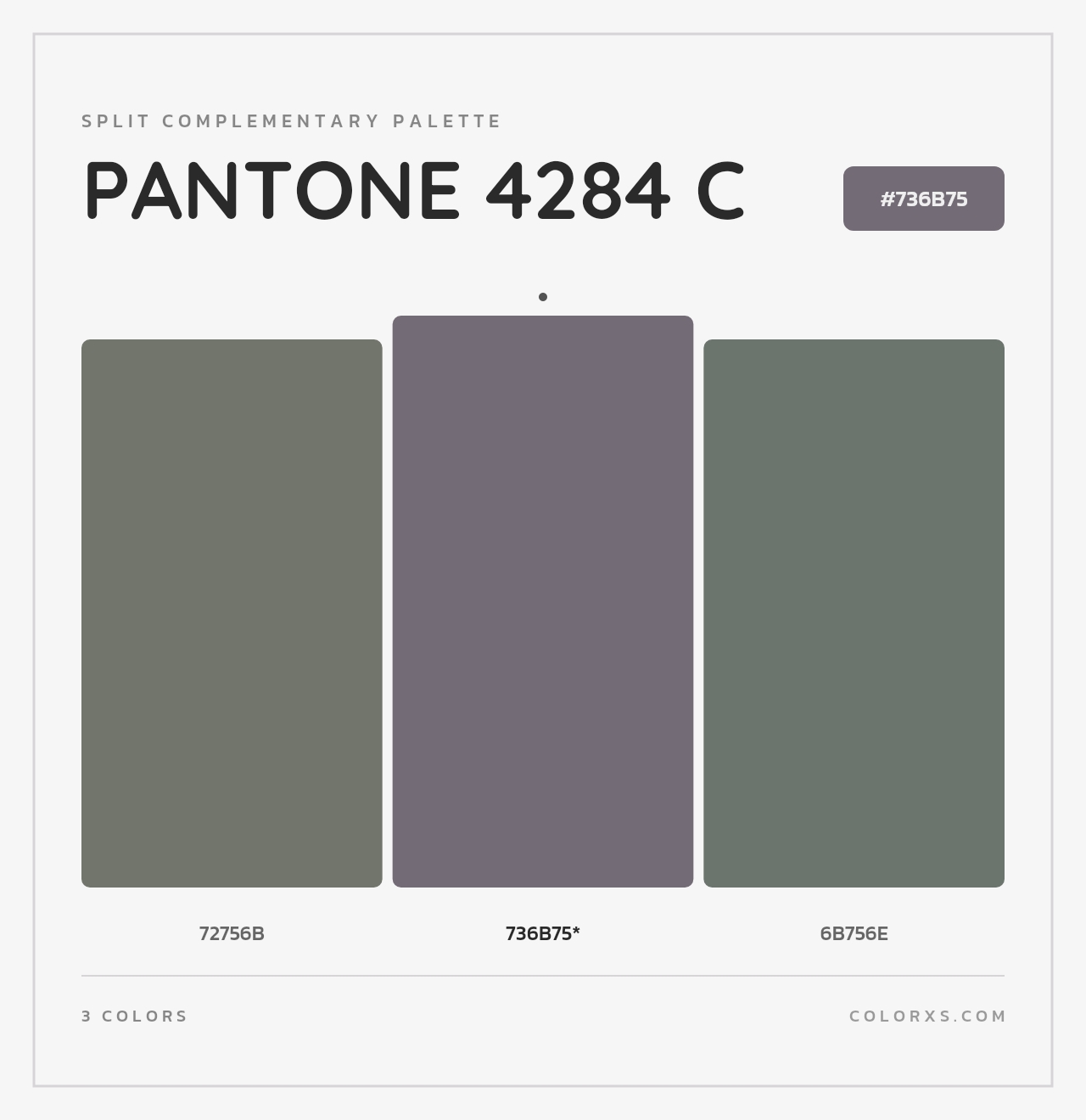 PANTONE 4284 C - Split-Complementary Color Palette
