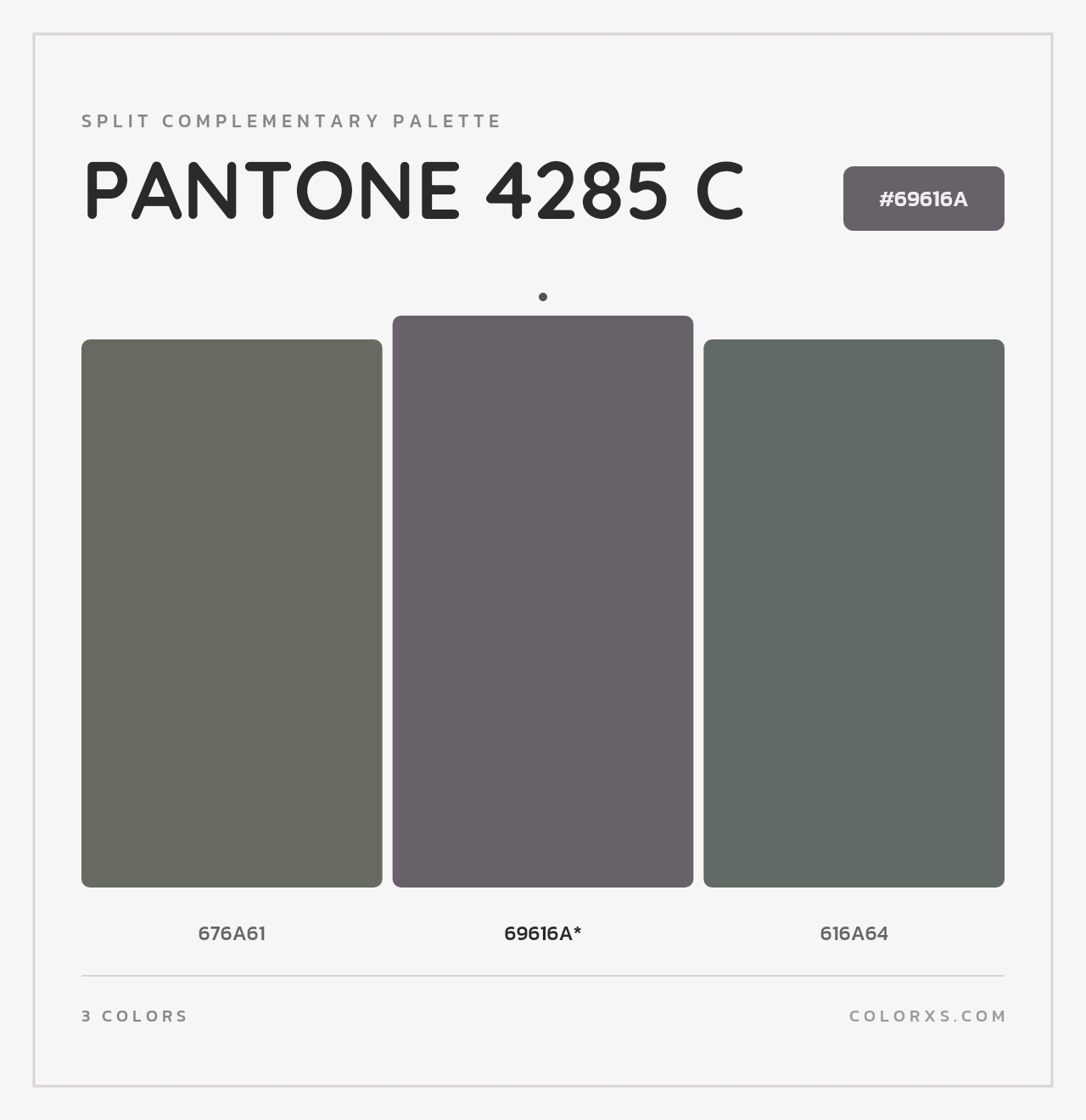 PANTONE 4285 C - Split-Complementary Color Palette