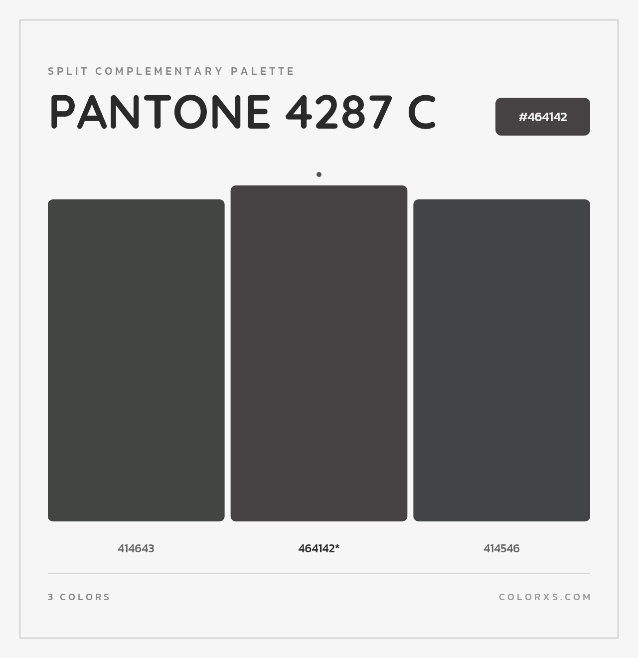 PANTONE 4287 C - Split-Complementary Color Palette