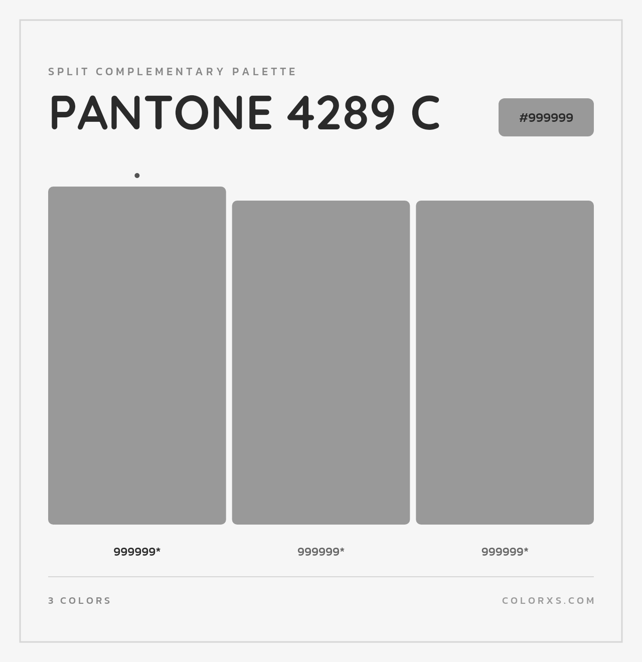 PANTONE 4289 C - Split-Complementary Color Palette