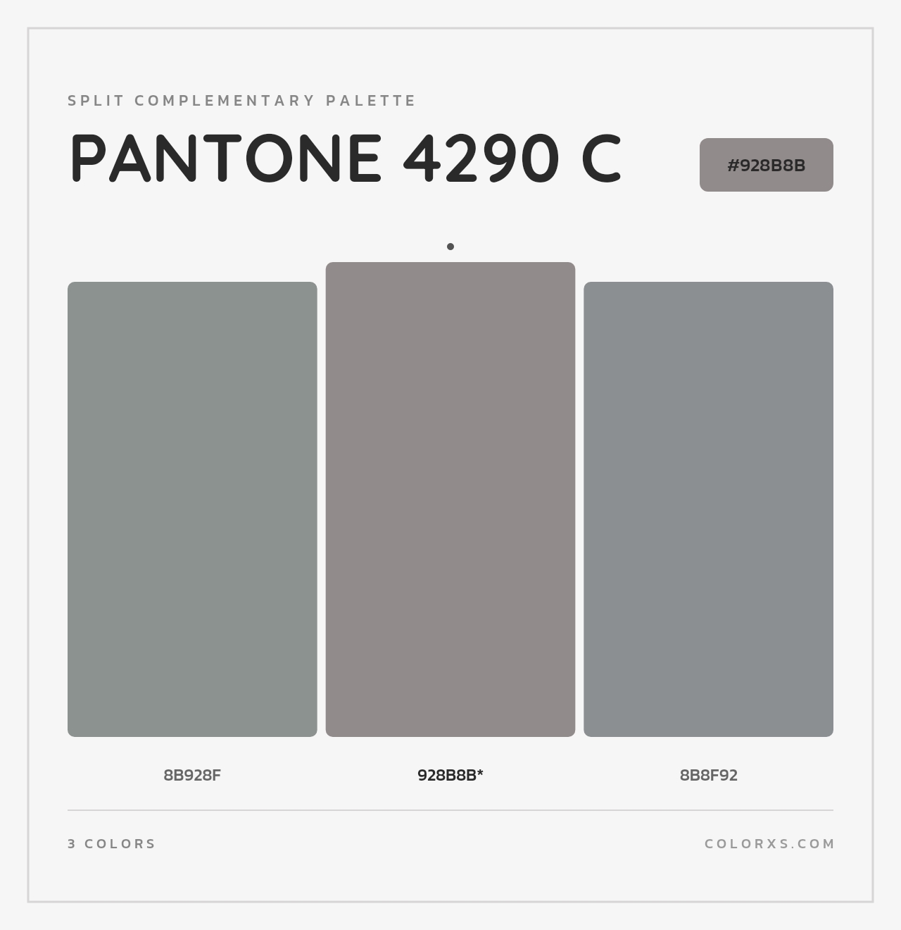 PANTONE 4290 C - Split-Complementary Color Palette