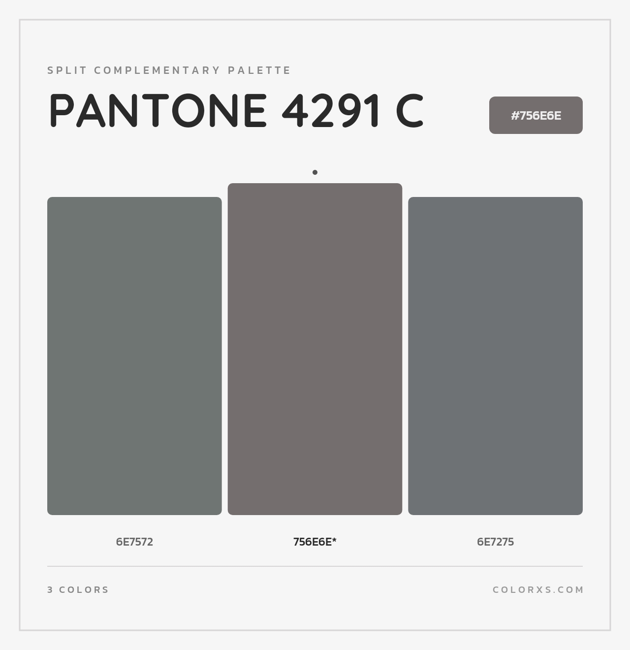 PANTONE 4291 C - Split-Complementary Color Palette