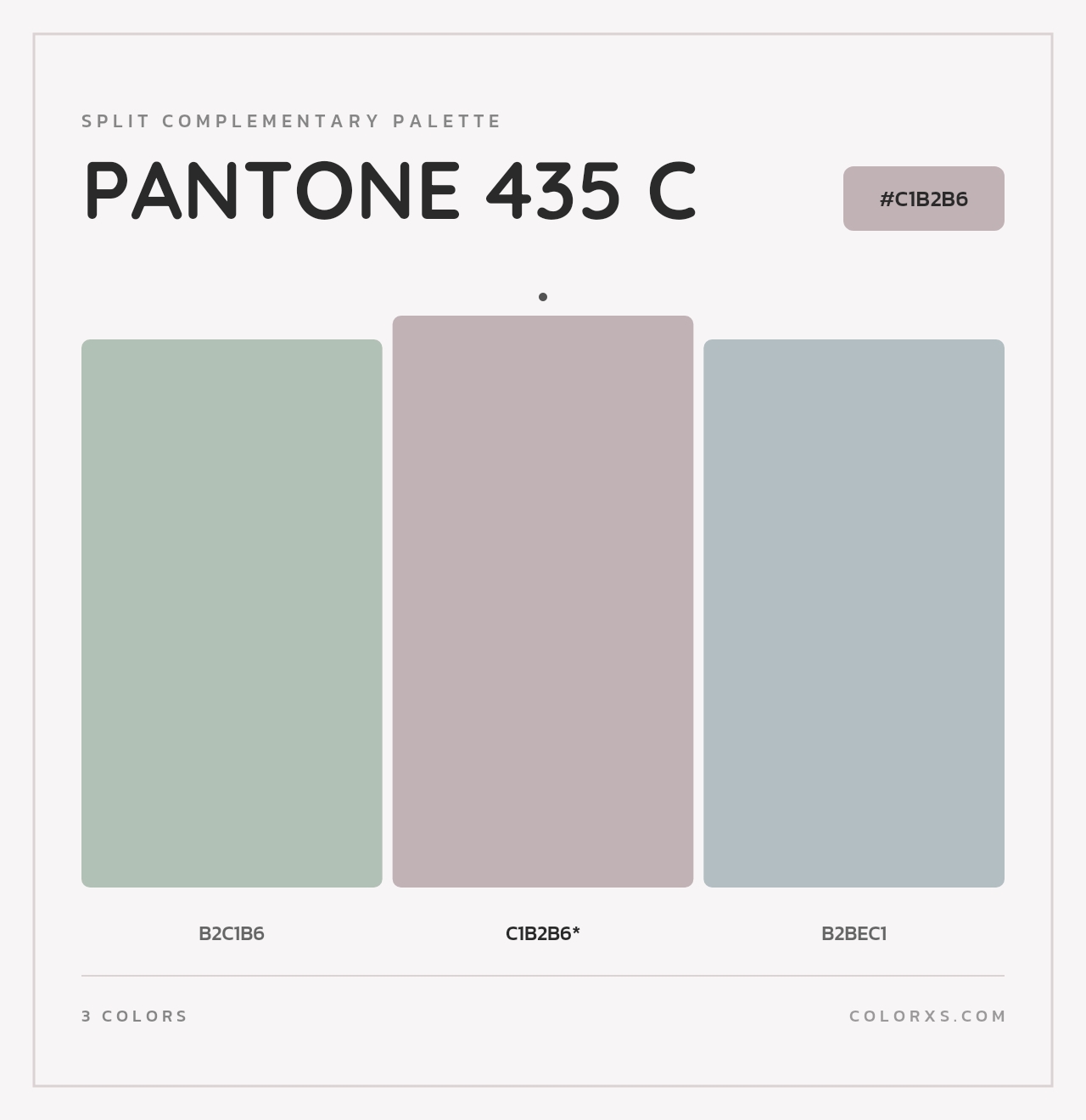 PANTONE 435 C - Split-Complementary Color Palette