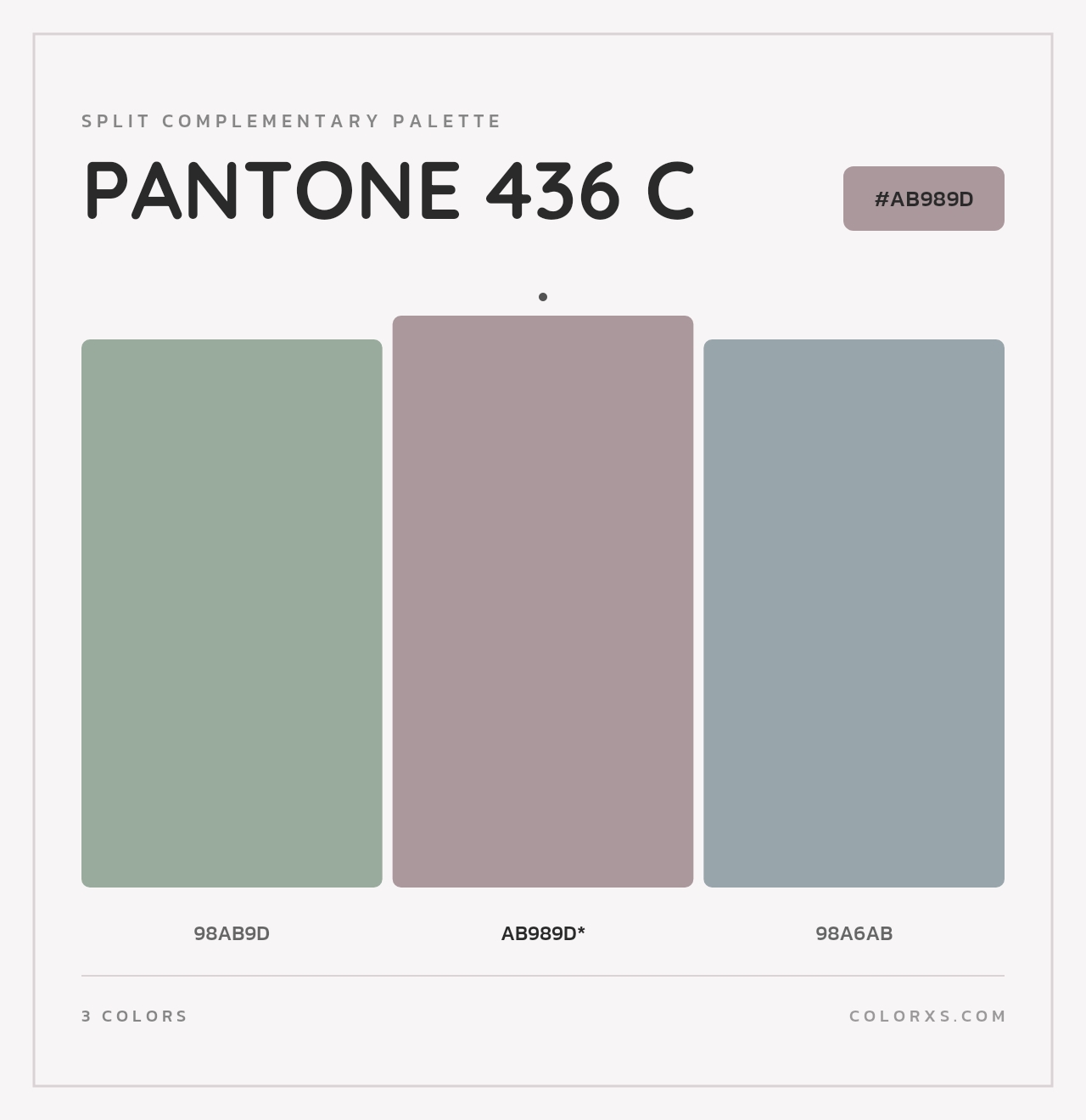 PANTONE 436 C - Split-Complementary Color Palette