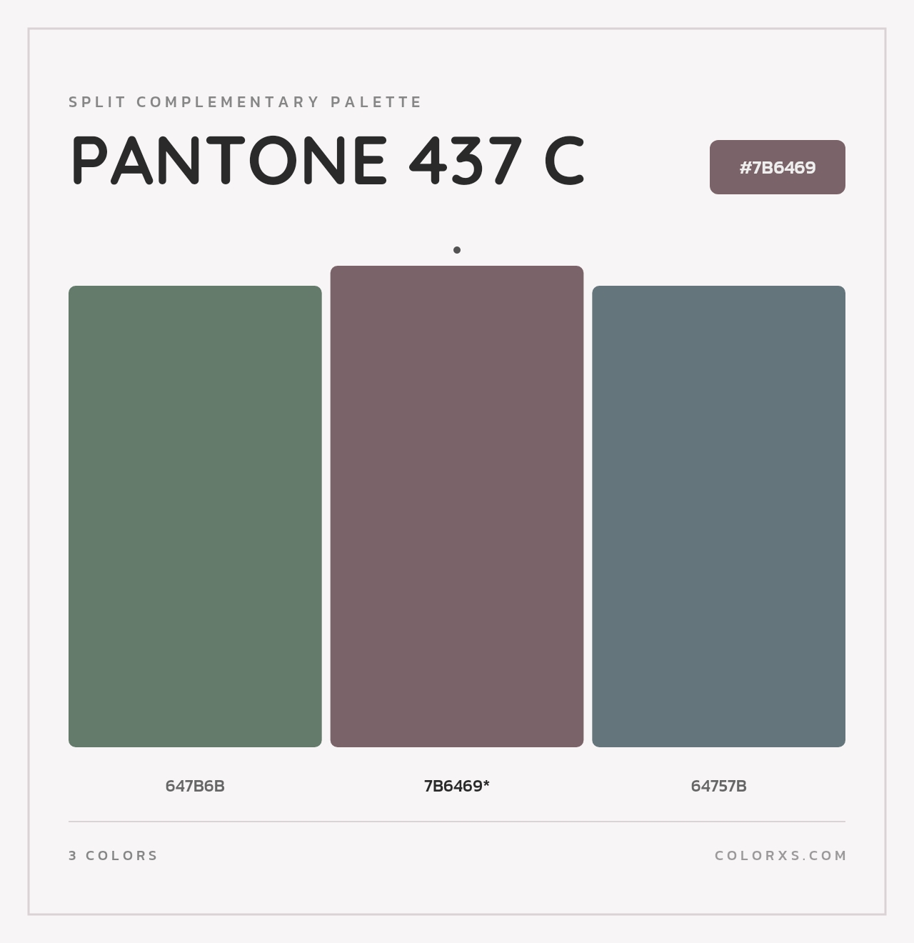 PANTONE 437 C - Split-Complementary Color Palette