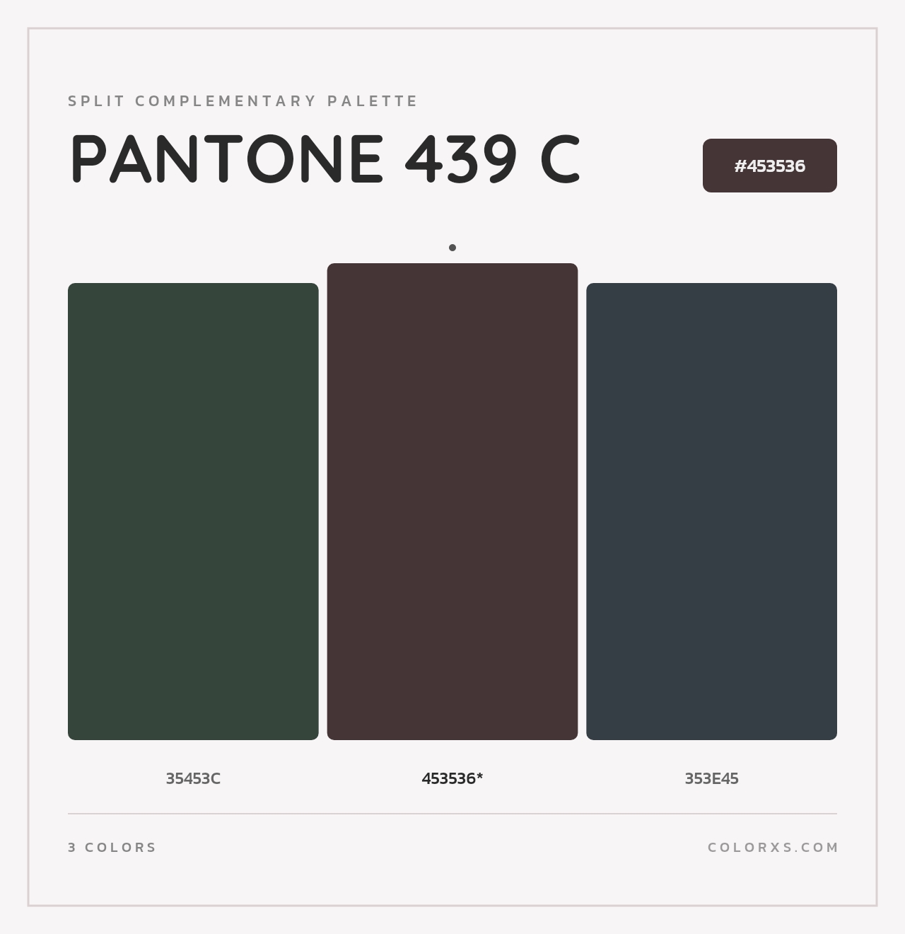 PANTONE 439 C - Split-Complementary Color Palette