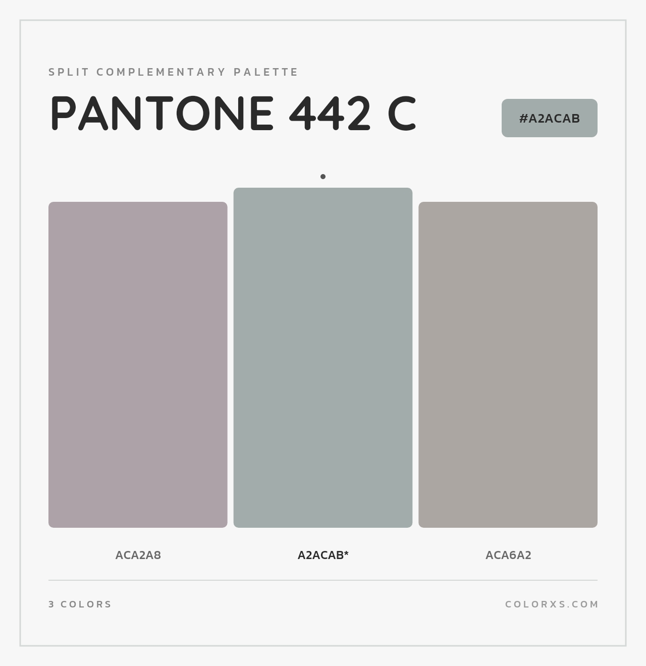 PANTONE 442 C - Split-Complementary Color Palette