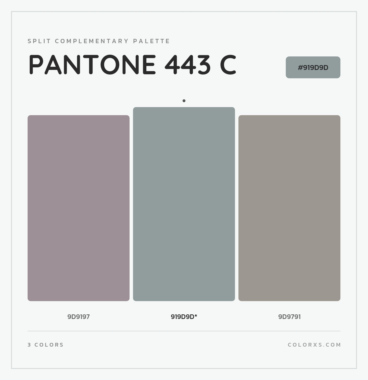 PANTONE 443 C - Split-Complementary Color Palette
