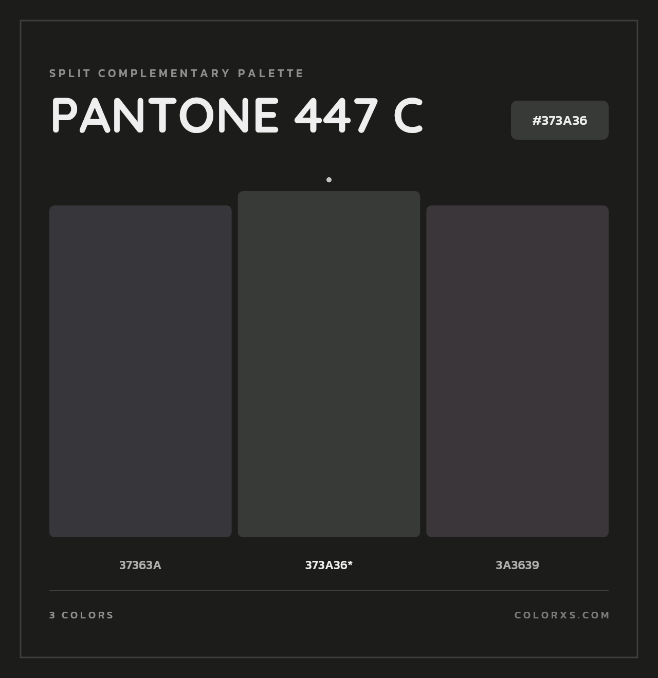 PANTONE 447 C - Split-Complementary Color Palette